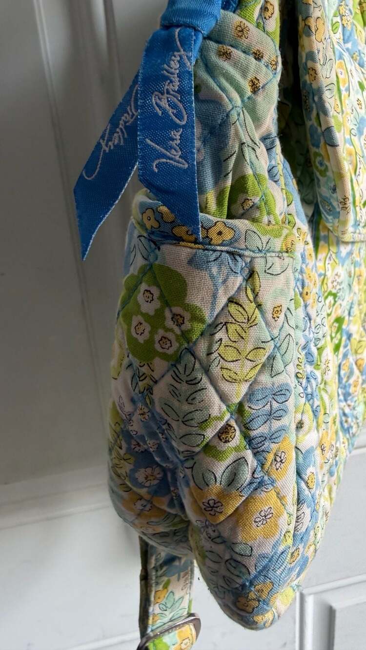Vera Bradley Quilted Cotton Mini Backpack in English Meadow Floral Print - Picture 6 of 8